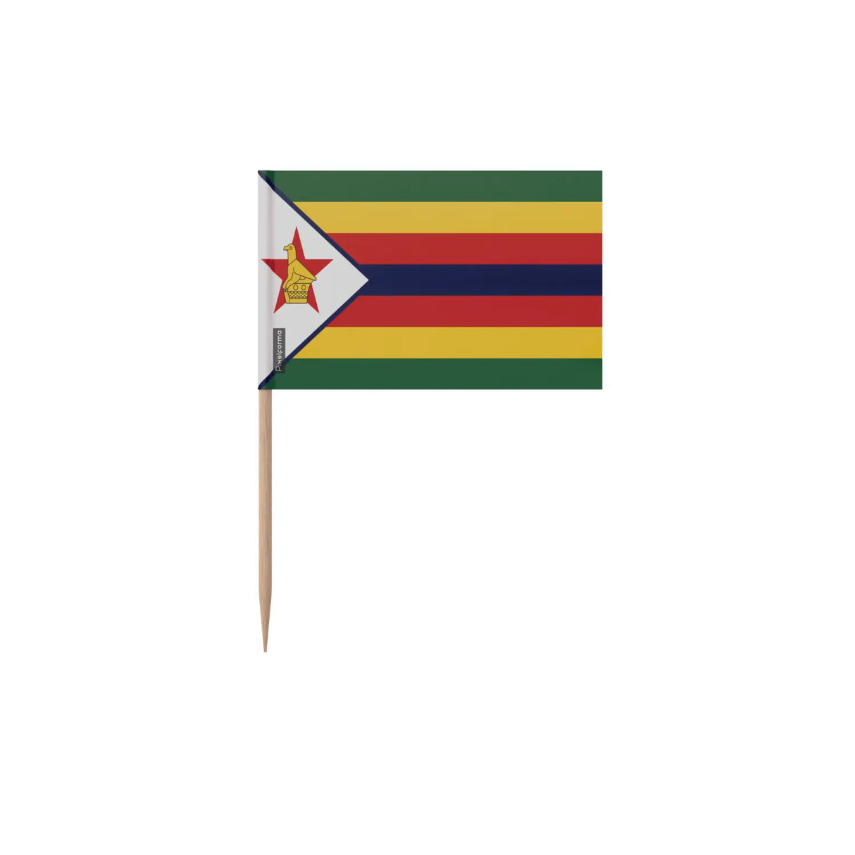 Cure-dents drapeau zimbabwe en plusieurs tailles - pixelforma