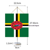 Fanion Table Drapeau Dominique en Polyester
