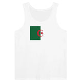 Débardeur drapeau algérie coton peigné tissu léger
