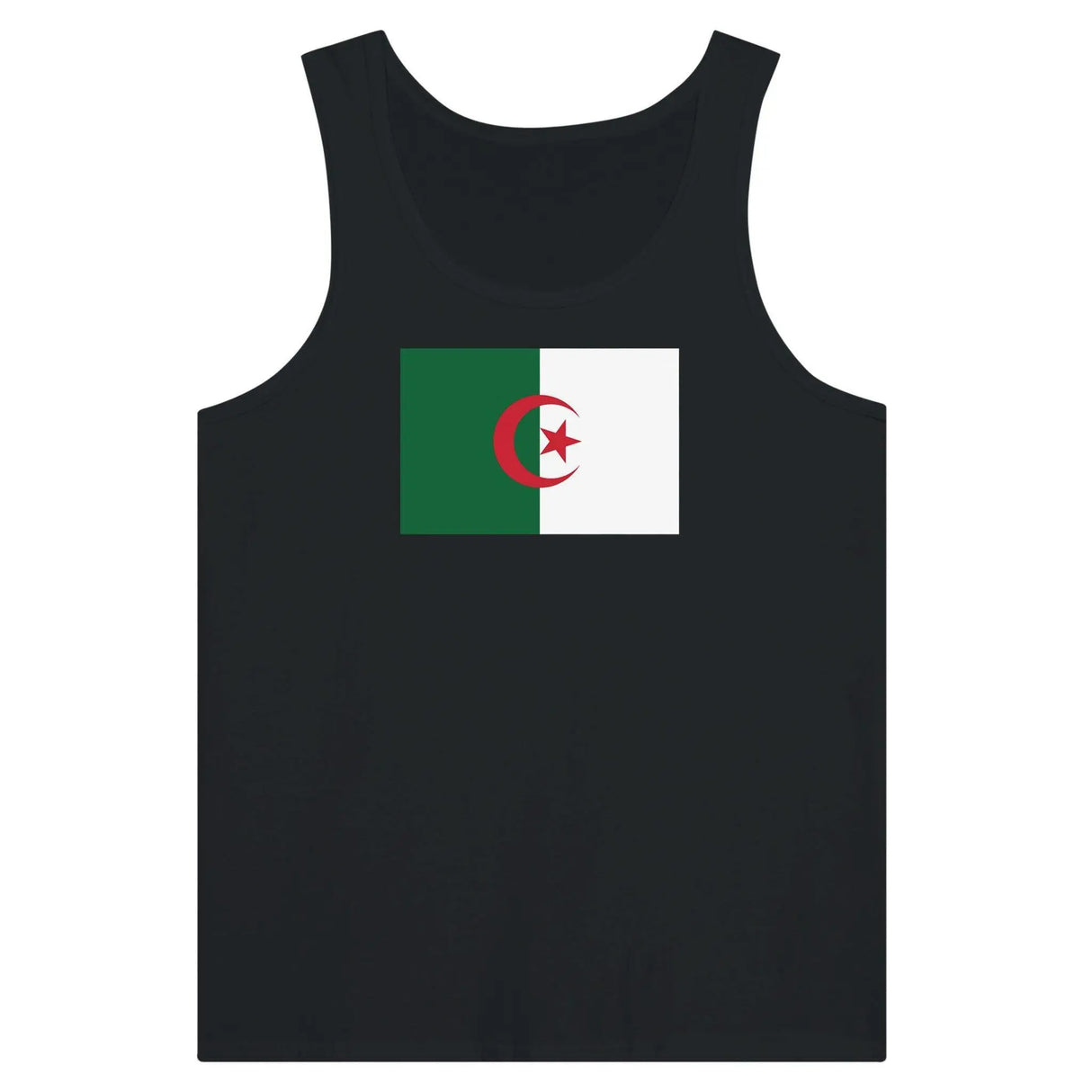 Débardeur drapeau algérie coton peigné tissu léger