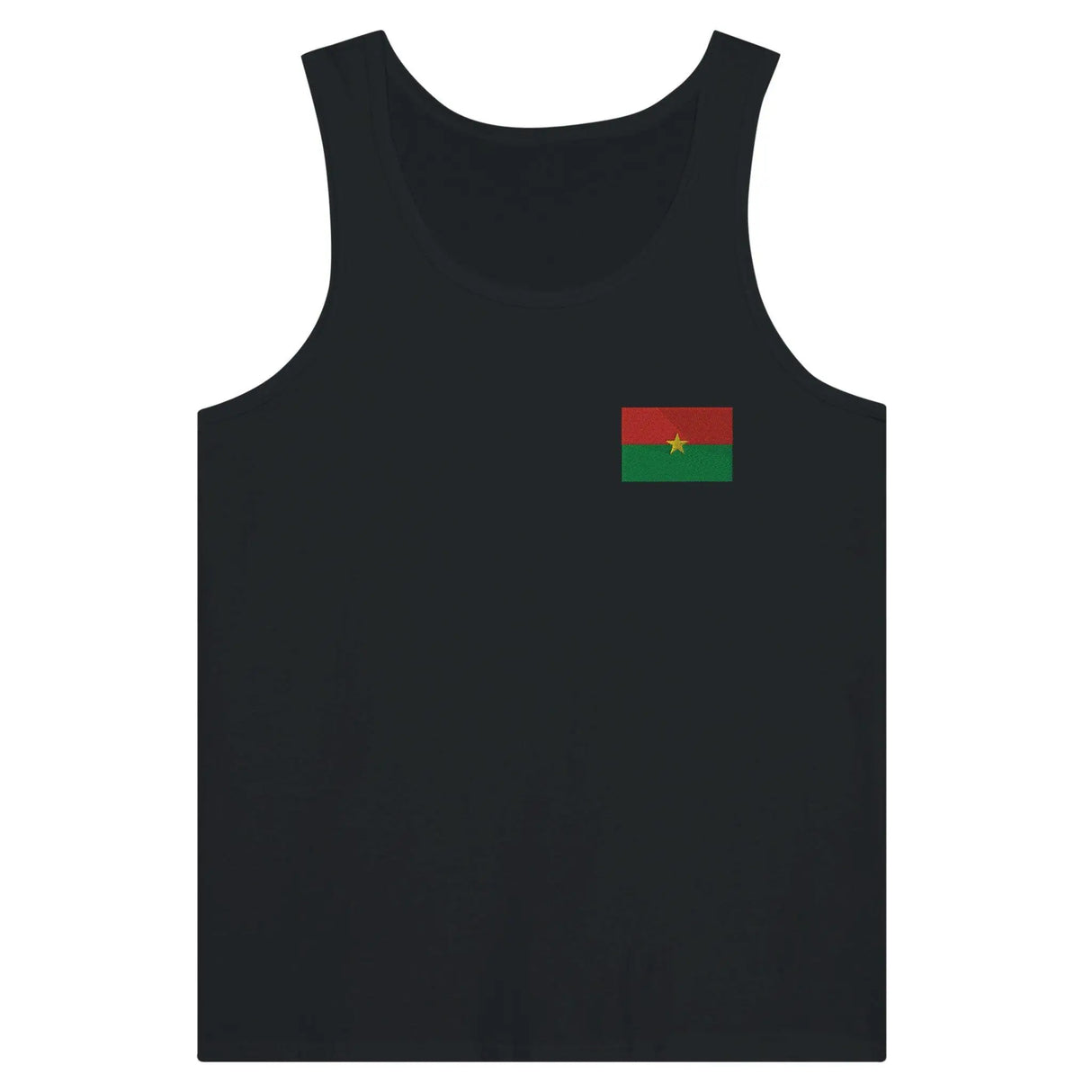 Débardeur drapeau burkina faso broderie couleur tissu léger