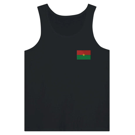 Débardeur drapeau burkina faso broderie couleur tissu léger