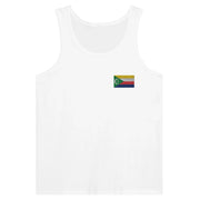 Débardeur drapeau comores broderie couleur tissu léger