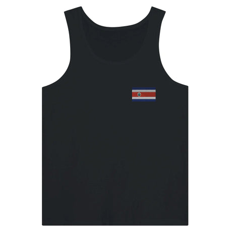 Débardeur drapeau costa rica broderie couleur tissu léger