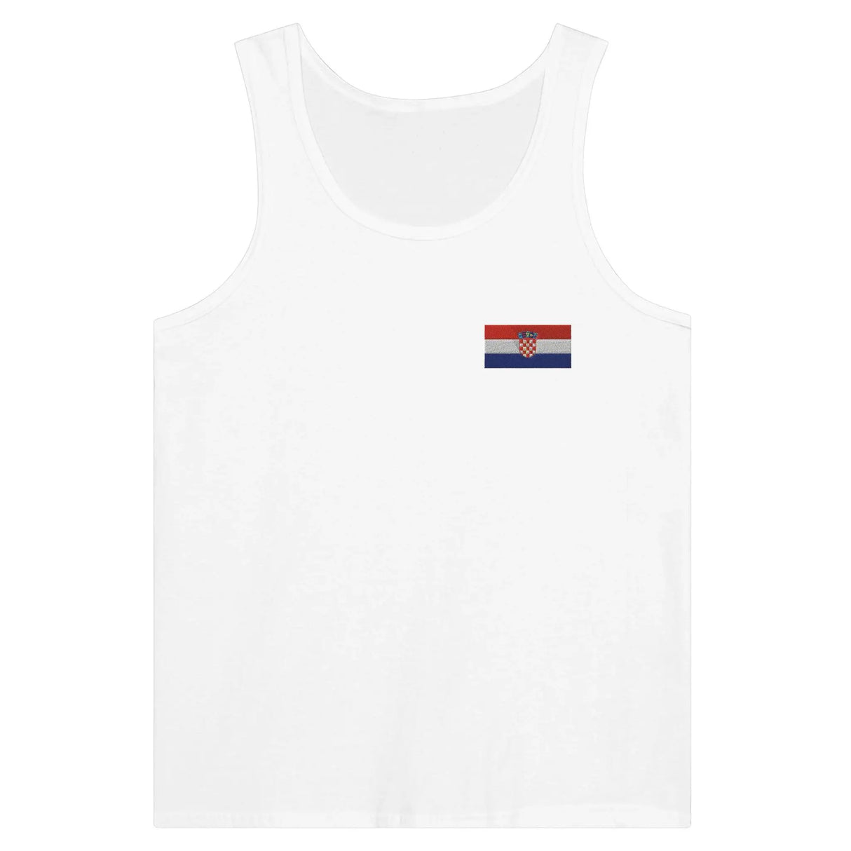 Débardeur drapeau croatie broderie couleur tissu léger