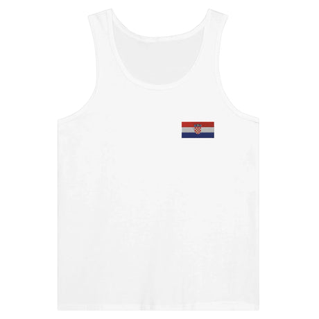 Débardeur drapeau croatie broderie couleur tissu léger