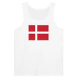 Débardeur drapeau danemark tissu léger filé à l’anneau