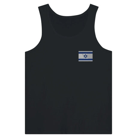 Débardeur drapeau d’israël broderie couleur tissu léger