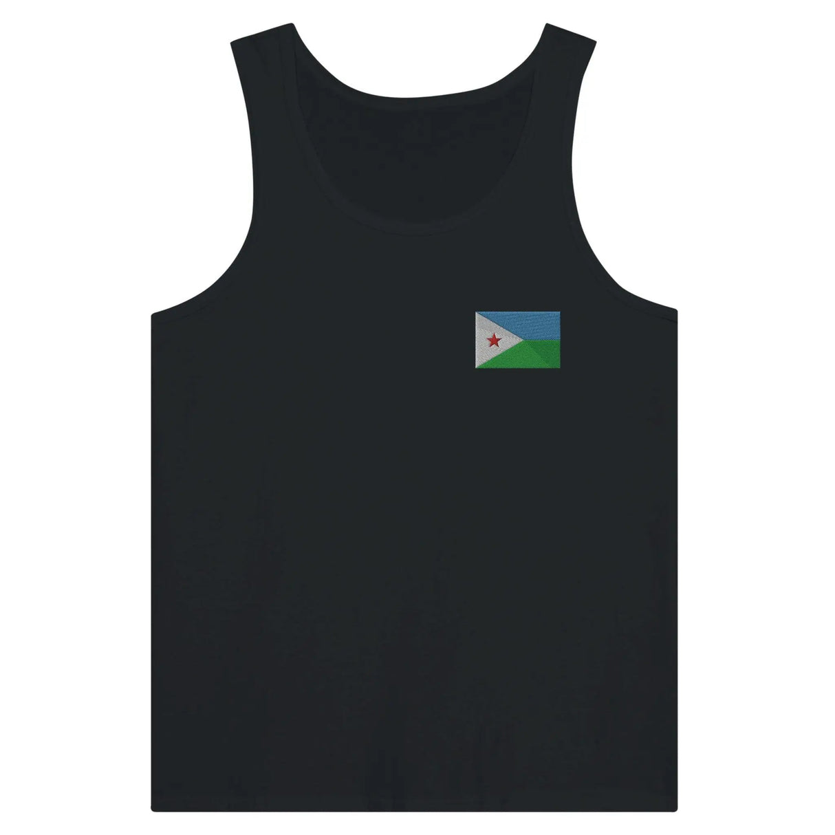Débardeur drapeau djibouti tissu léger broderie couleur