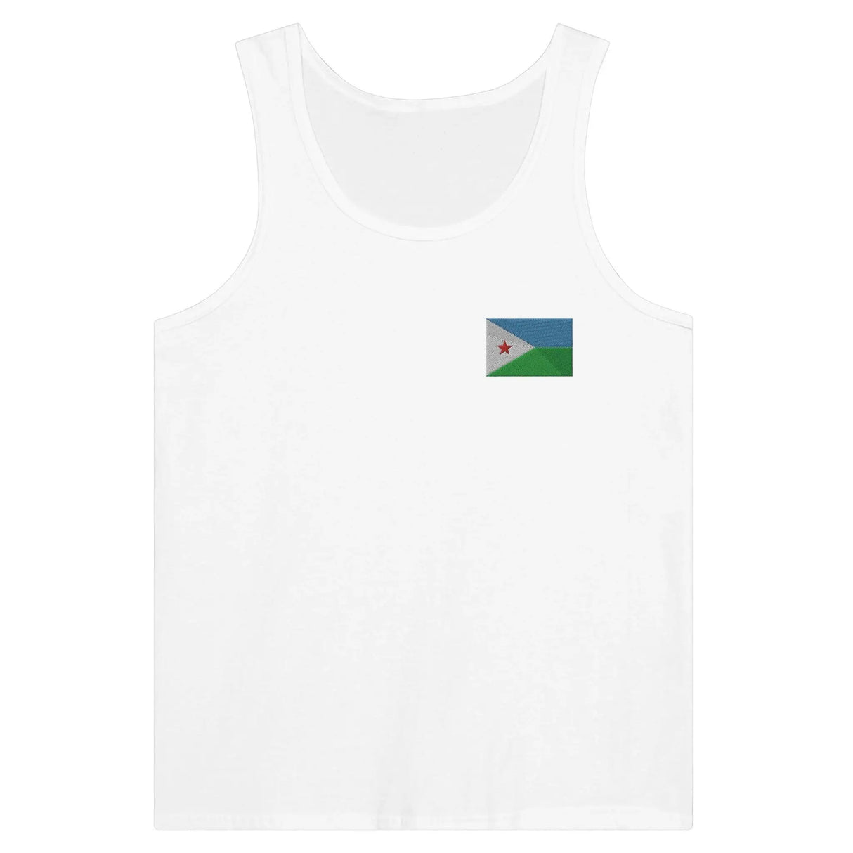 Débardeur drapeau djibouti tissu léger broderie couleur