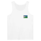Débardeur drapeau djibouti tissu léger broderie couleur