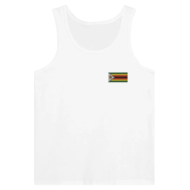 Débardeur Drapeau du Zimbabwe en broderie - Pixelforma 