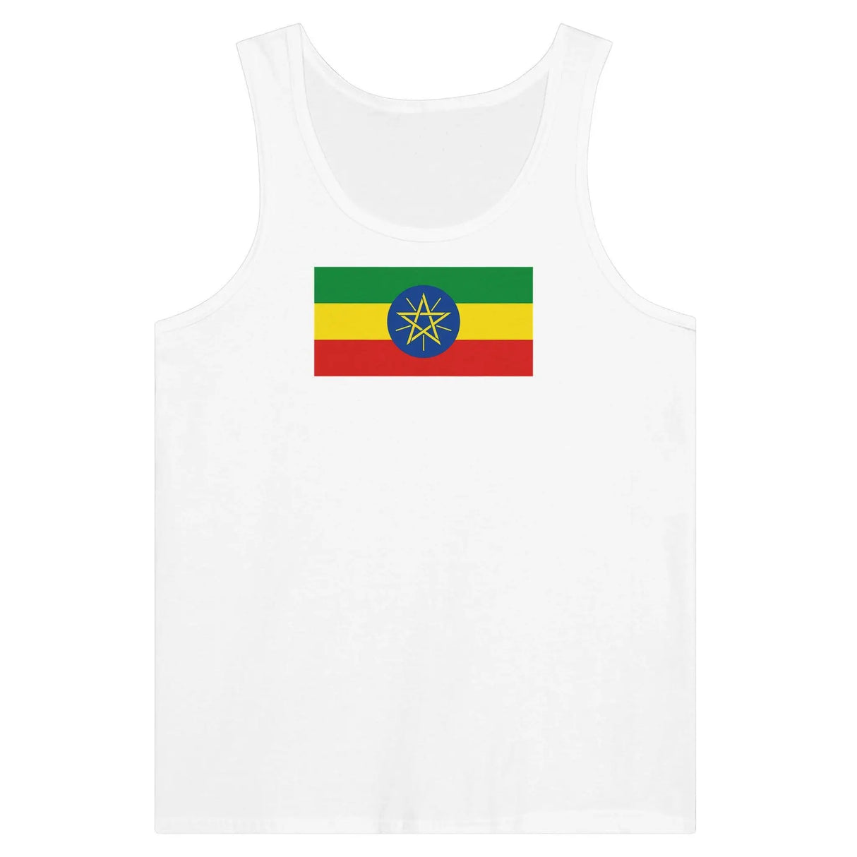 Débardeur drapeau éthiopie tissu léger filé à l’anneau