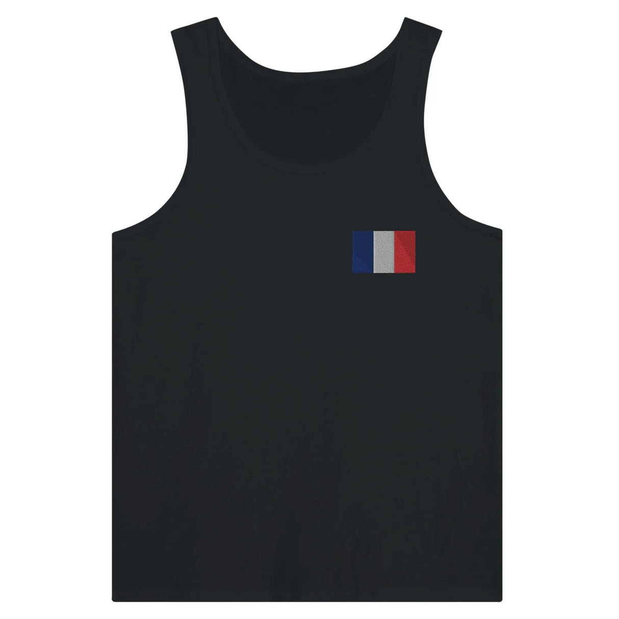 Débardeur drapeau france broderie couleur tissu léger