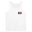 Débardeur drapeau france broderie couleur tissu léger