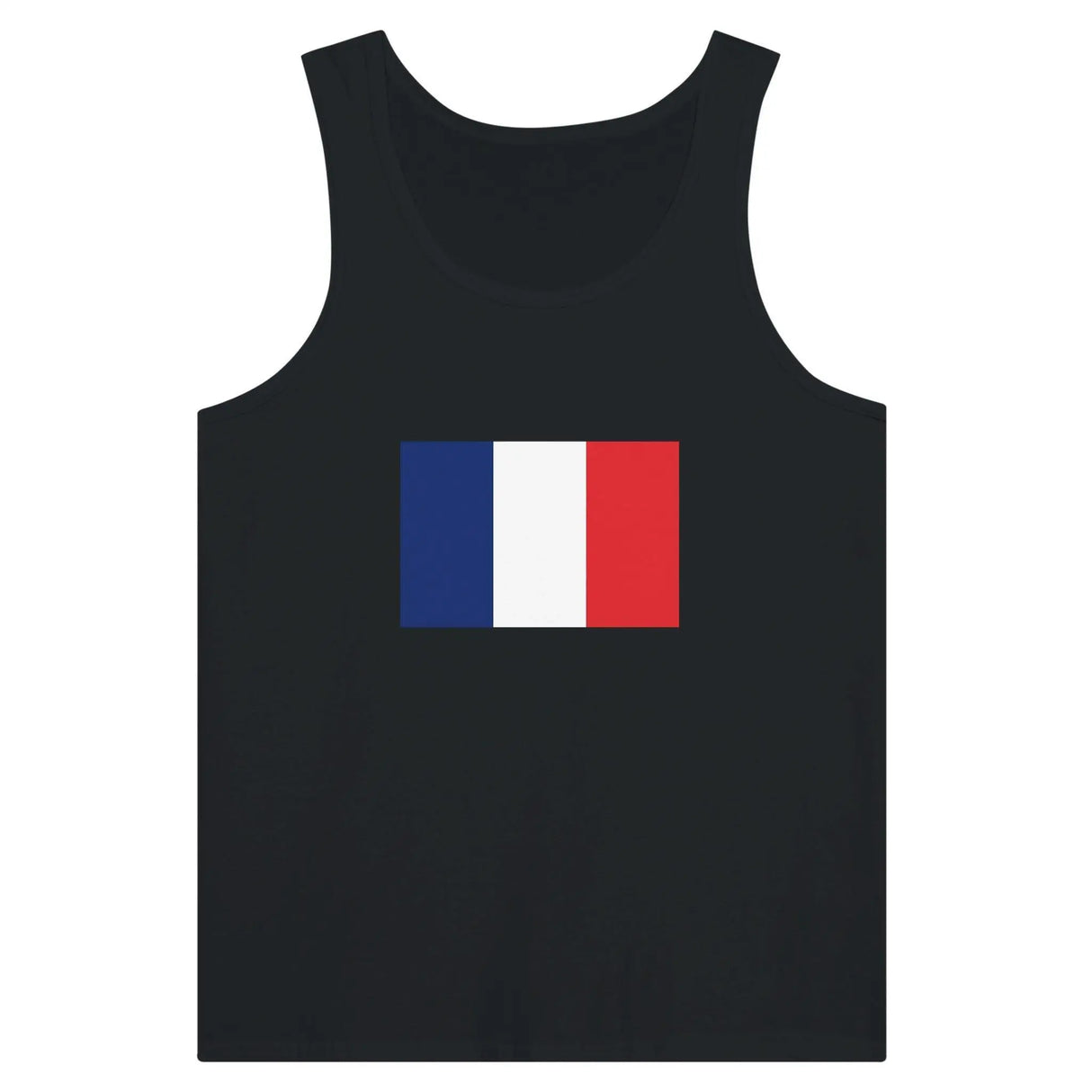Débardeur drapeau france coton peigné tissu léger stylé