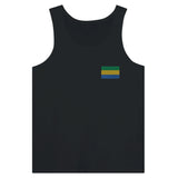 Débardeur drapeau gabon tissu léger broderie couleur