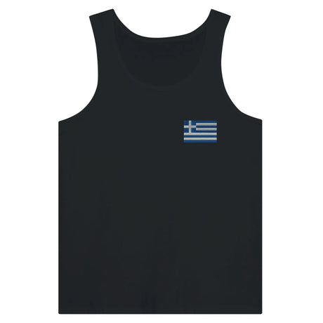 Débardeur drapeau grèce en broderie - pixelformaflag