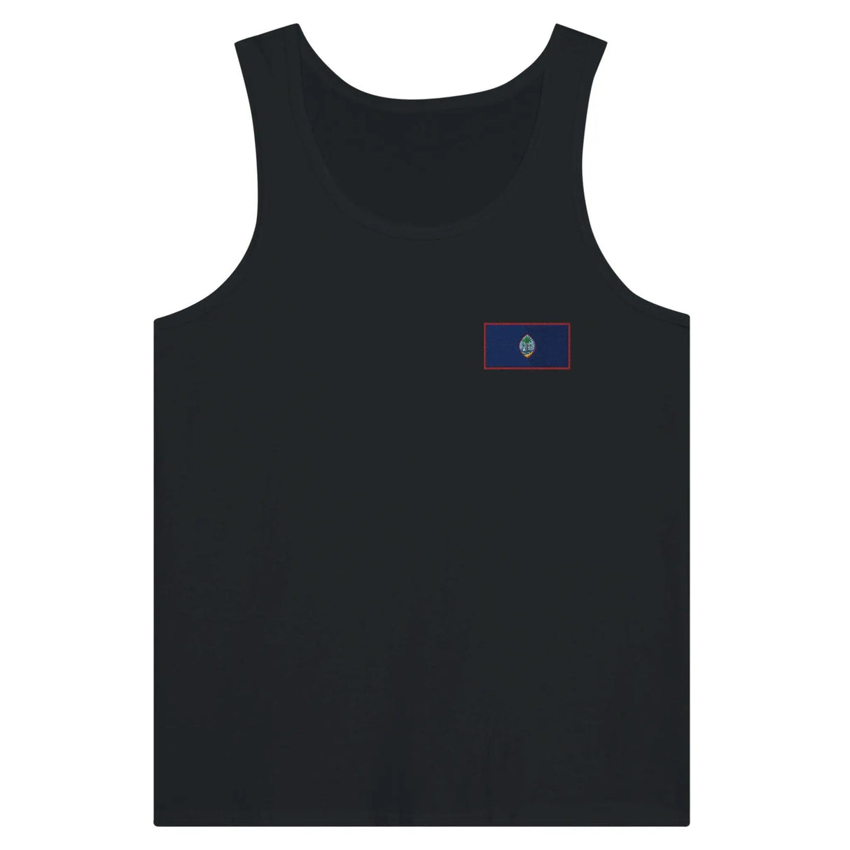 Débardeur drapeau guam broderie couleur tissu léger