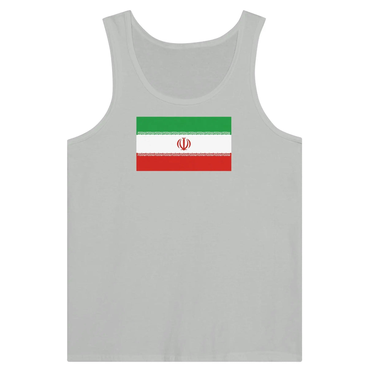 Débardeur drapeau iran coton peigné tissu léger imprimé