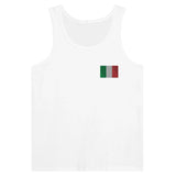Débardeur drapeau italie broderie couleur tissu léger