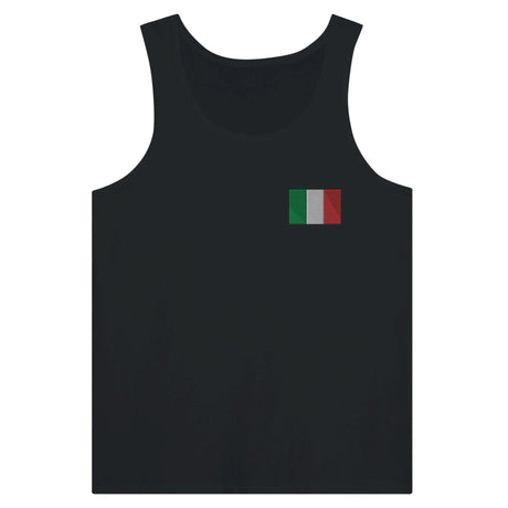 Débardeur drapeau italie broderie couleur tissu léger