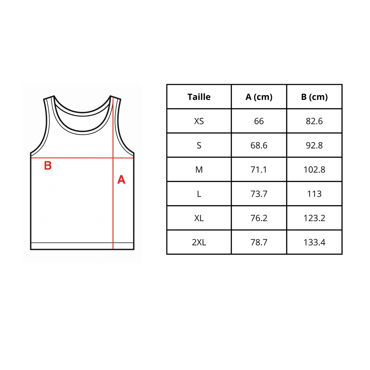Débardeur drapeau jersey en broderie - pixelformaflag