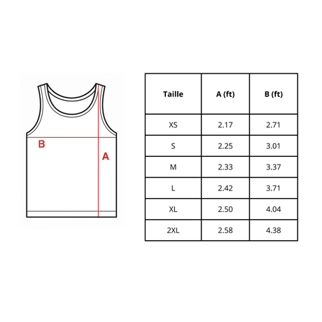Débardeur drapeau jersey en broderie - pixelformaflag