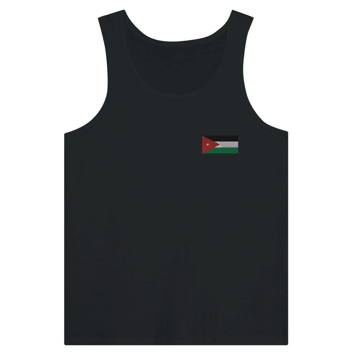 Débardeur drapeau jordanie broderie couleur tissu léger