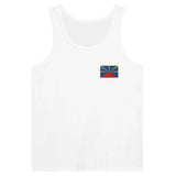 Débardeur drapeau la réunion tissu léger broderie couleur