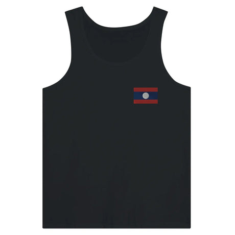 Débardeur drapeau laos en broderie - pixelformaflag
