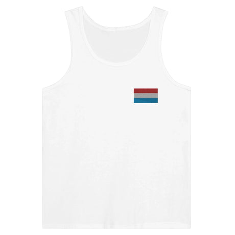 Débardeur drapeau luxembourg broderie couleur tissu léger