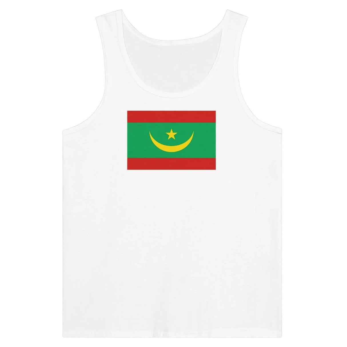 Débardeur drapeau mauritanie tissu léger filé à l’anneau