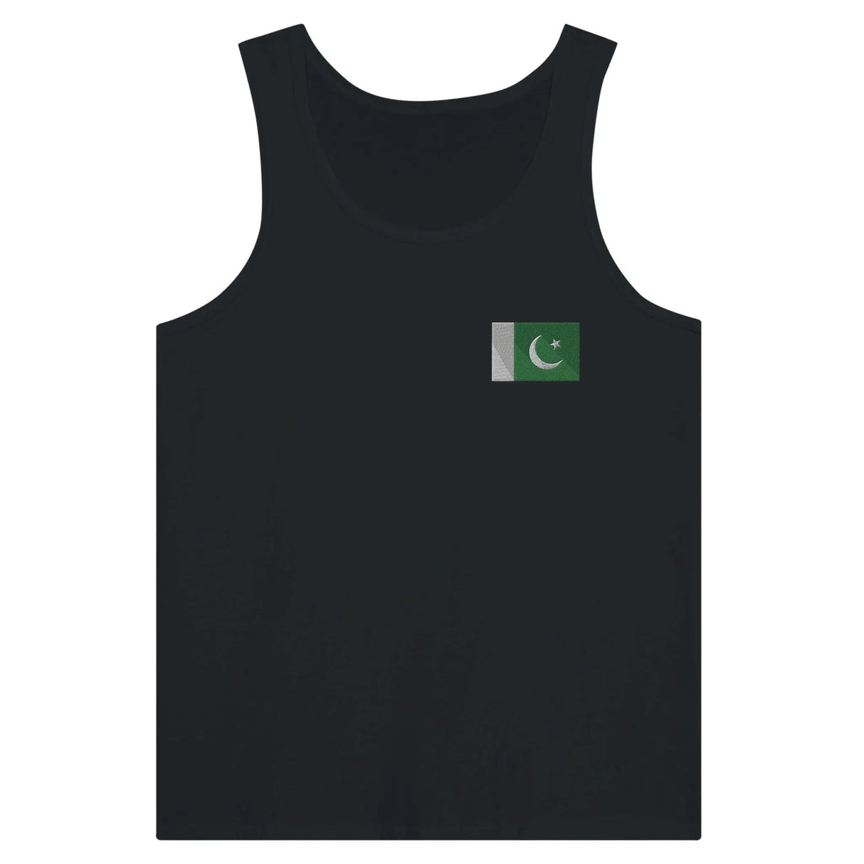 Débardeur drapeau pakistan tissu léger broderie couleur
