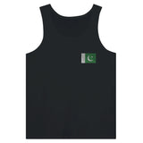 Débardeur drapeau pakistan tissu léger broderie couleur
