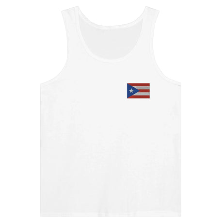 Débardeur drapeau porto rico tissu léger broderie couleur