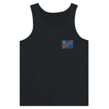 Débardeur drapeau république démocratique du congo brodé léger