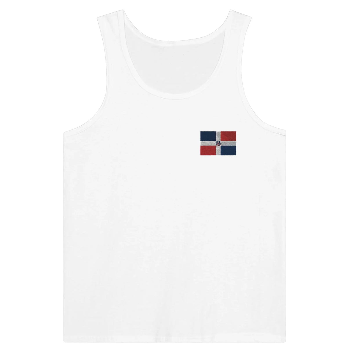 Débardeur drapeau république dominicaine broderie coton