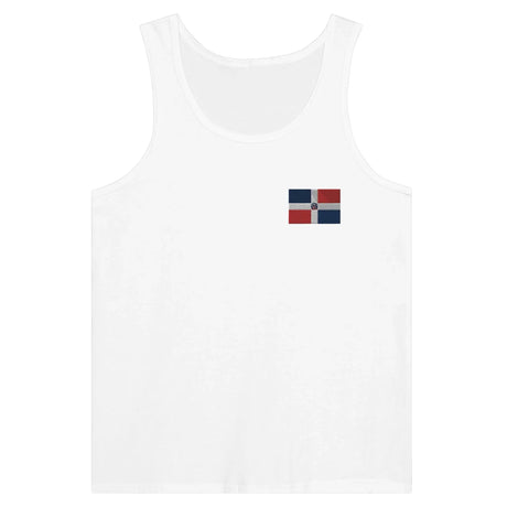 Débardeur drapeau république dominicaine broderie coton