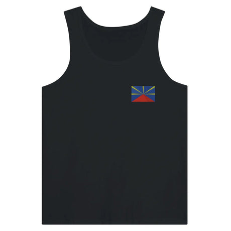 Débardeur drapeau réunion en broderie - pixelformaflag