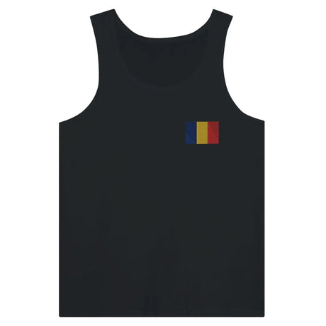 Débardeur drapeau roumanie en broderie - pixelformaflag