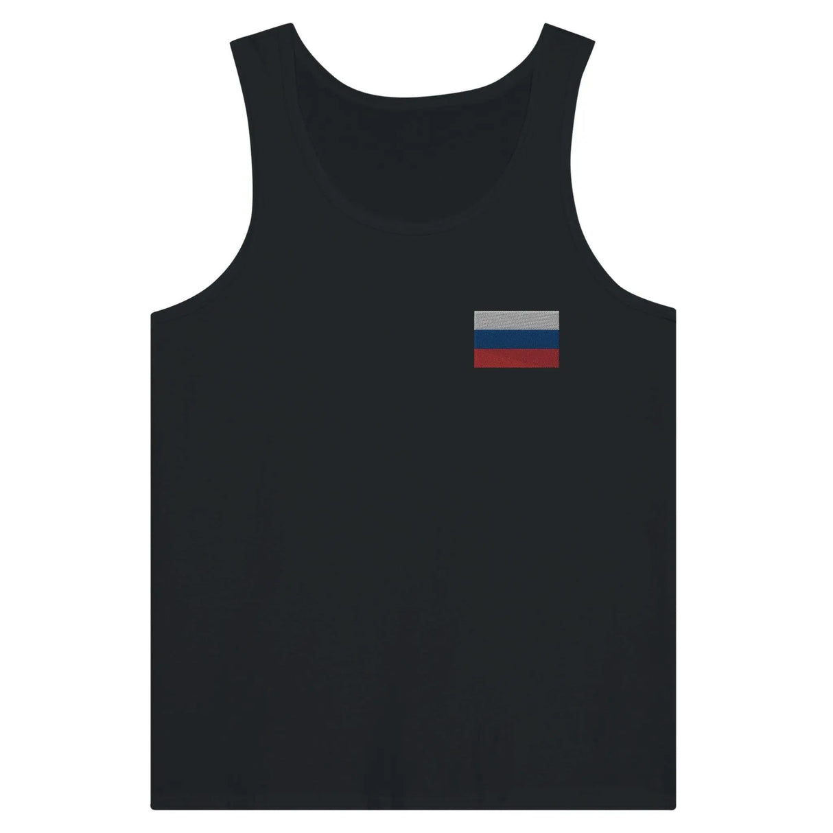 Débardeur drapeau russie broderie couleur tissu léger