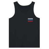 Débardeur drapeau russie broderie couleur tissu léger