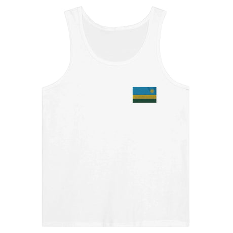 Débardeur drapeau rwanda broderie couleur tissu léger