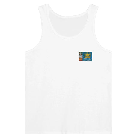 Débardeur drapeau saint-pierre-et-miquelon broderie couleur