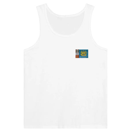 Débardeur drapeau saint-pierre-et-miquelon en broderie - pixelformaflag