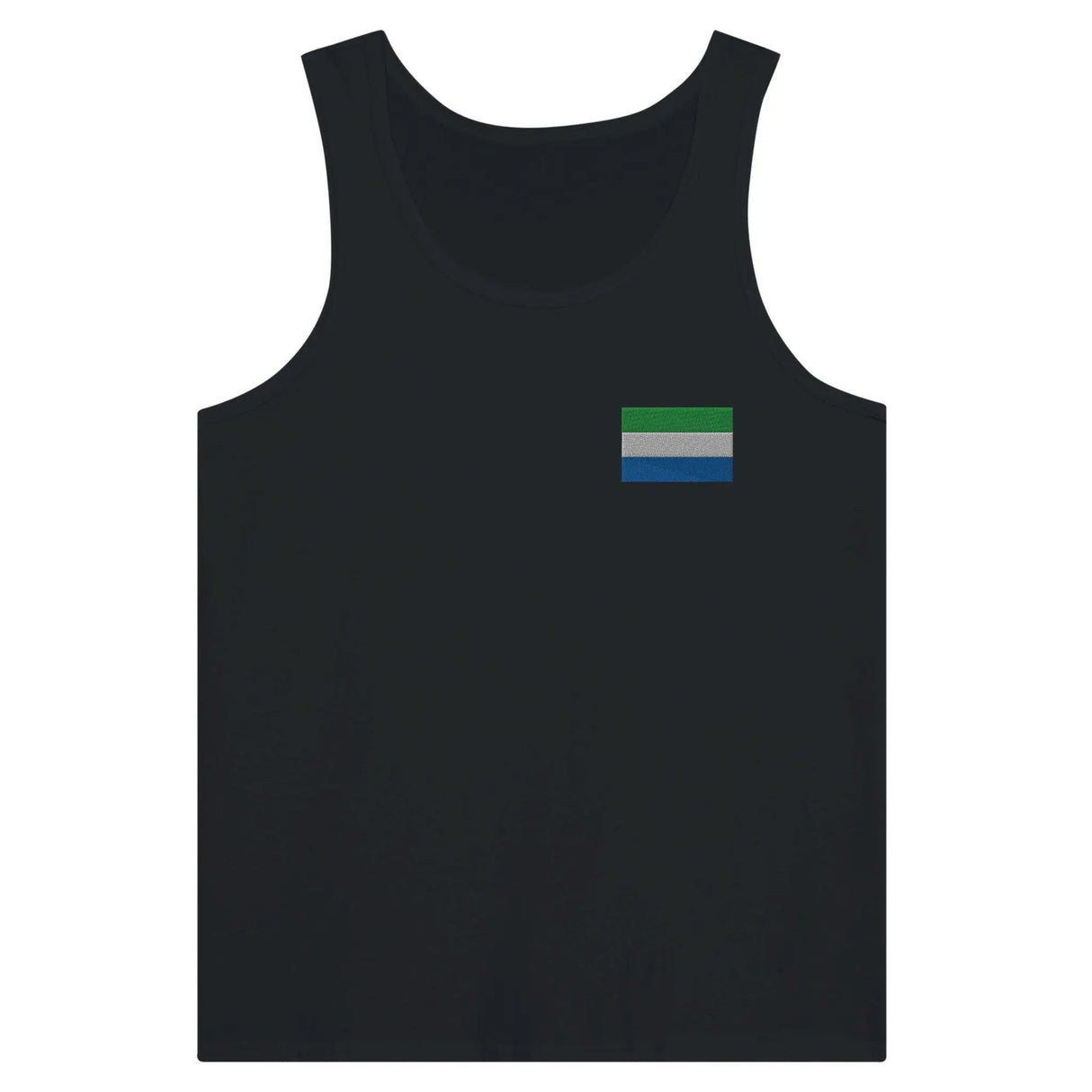 Débardeur drapeau sierra leone broderie tissu léger doux