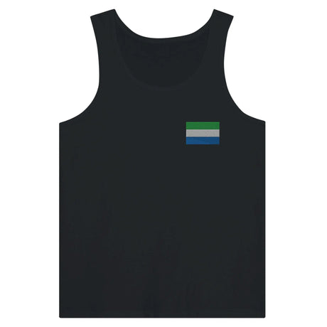Débardeur drapeau sierra leone broderie tissu léger doux