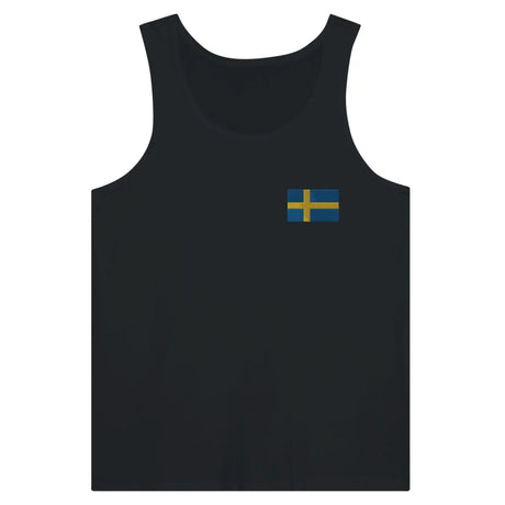 Débardeur drapeau suède en broderie - pixelformaflag