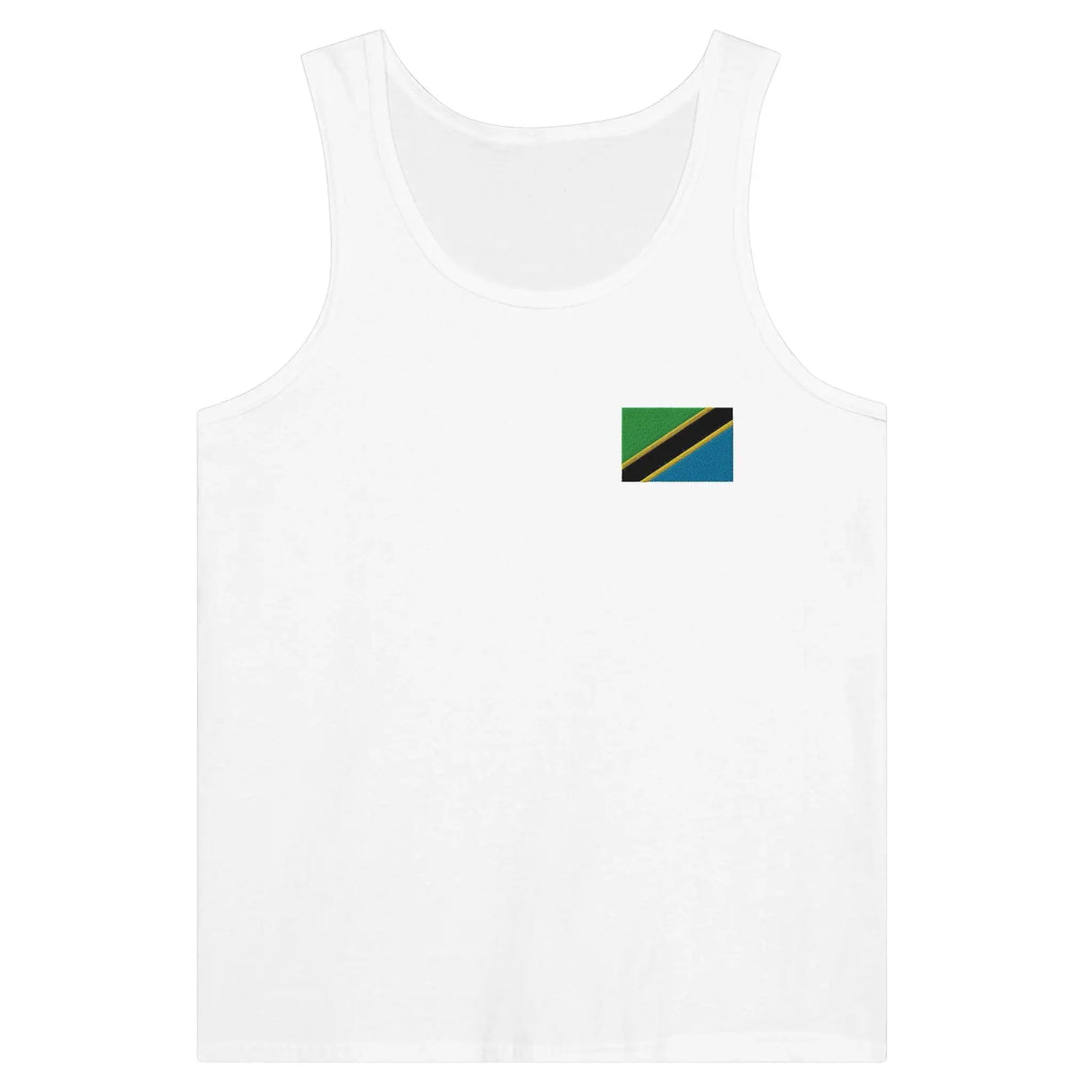 Débardeur drapeau tanzanie broderie couleur tissu léger